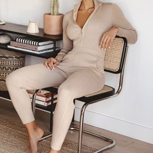 JLUXLABEL Taupe Knot Sweater Set • Size Small • NEW